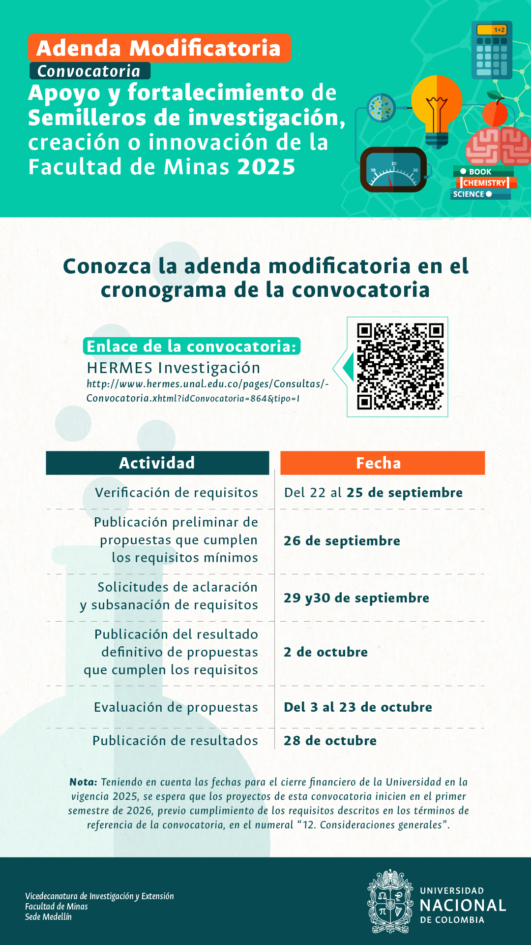 Convocatoria de Apoyo y fortalecimiento a Semilleros de Investigación